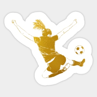 Soccer Player Girl Sticker